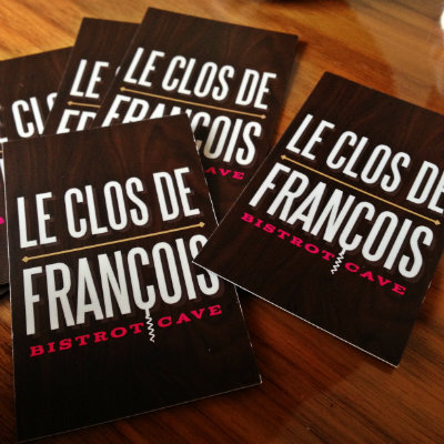 Cartes de visite Le Clos de François
